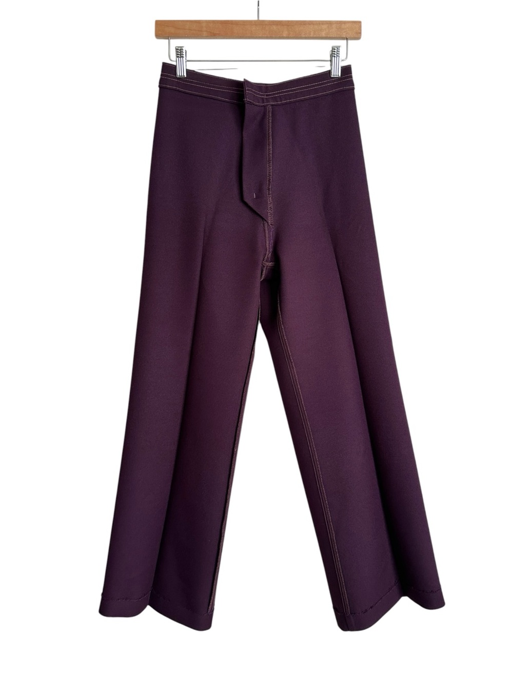 Vintage 70s LEVI’S Plum Purple High Rise Wide Leg Pants Trousers Perma Prest - Picture 14 of 15